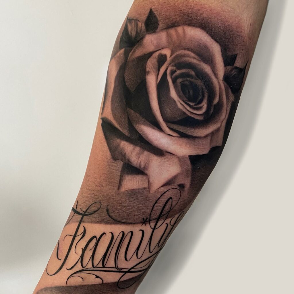 11+ Realistic Rose Tattoo Stencil Ideas That Will Blow Your Mind! 19 Realistic Rose Tattoo Stencil For Forearm