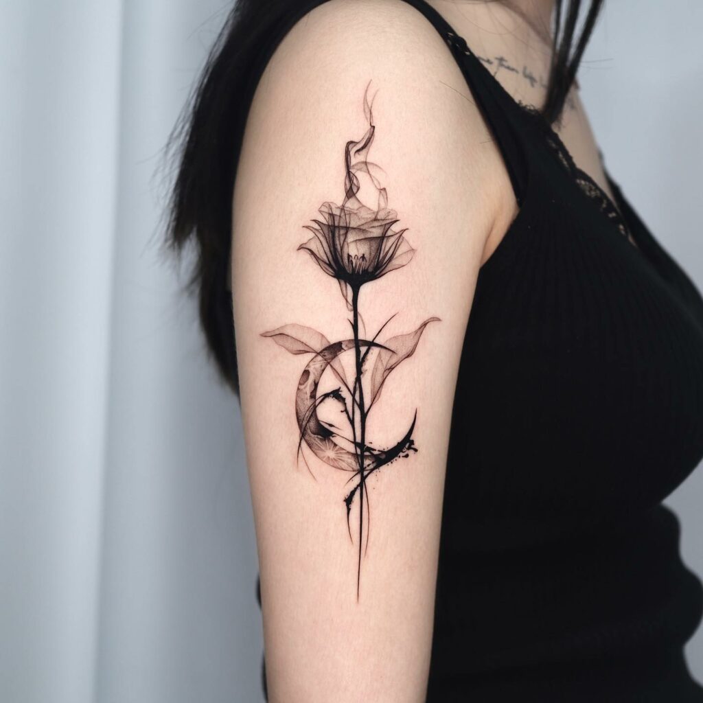 11+ Outline Stencil Rose Tattoo Drawing 15 Realistic Rose Tattoo Stencils With Smoke