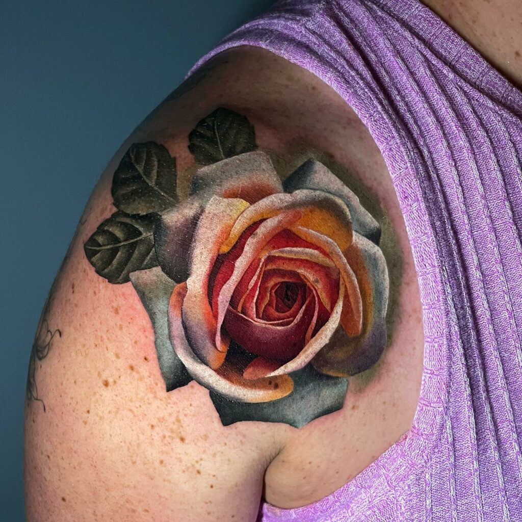 10+ Shoulder Rose Tattoo Ideas That Will Blow Your Mind! 15 Realistic Rose Tattoos For Men