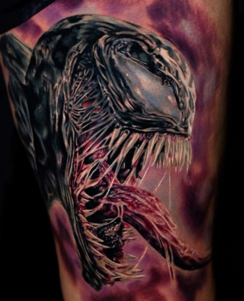 11+ Dark Age Tattoo Designs You Need To See! 10 Realistic Venom Tattoo