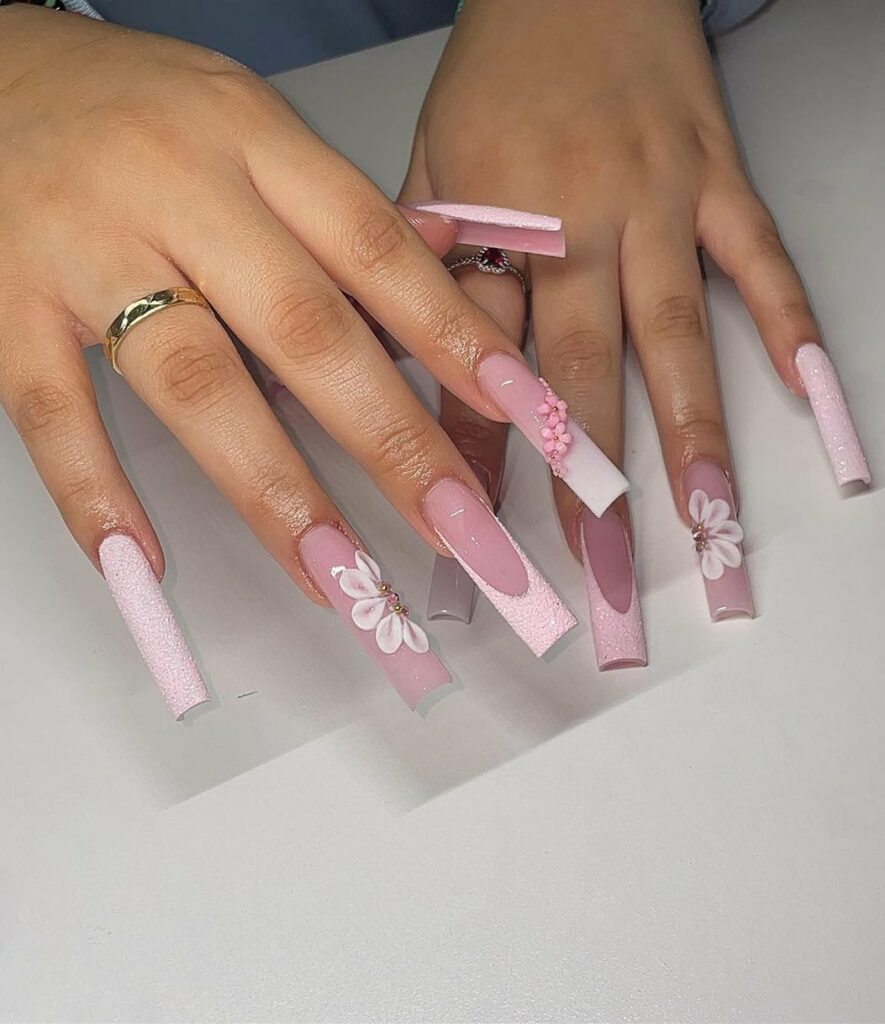 Check Out 24 Gorgeous Pretty Nail Designs for 2024 19 Rectangle nails