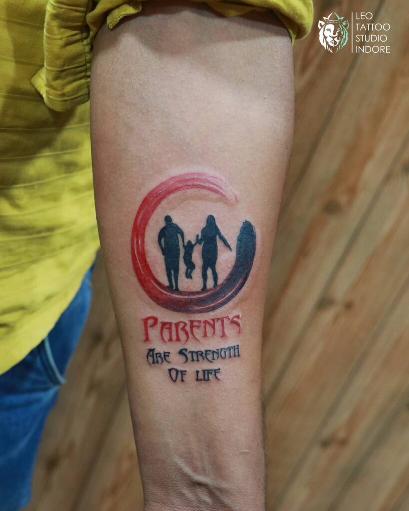 10+ Tattoo For Parents Ideas That Will Blow Your Mind! 16 Red And Black Ink Parents Tattoo Idea