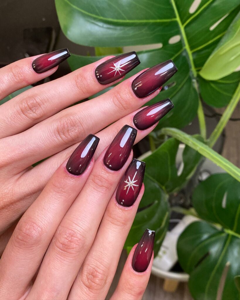 22 Latest Preppy Nail Ideas To Try In 2024! 37 Sultry Red Coffin Preppy Nail Design