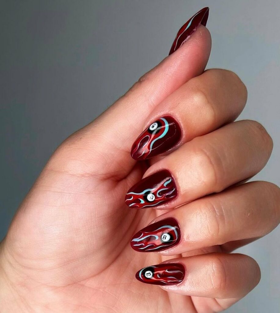 Try in 2024: 39 Latest Short Almond Nail Designs 40 Red Drip