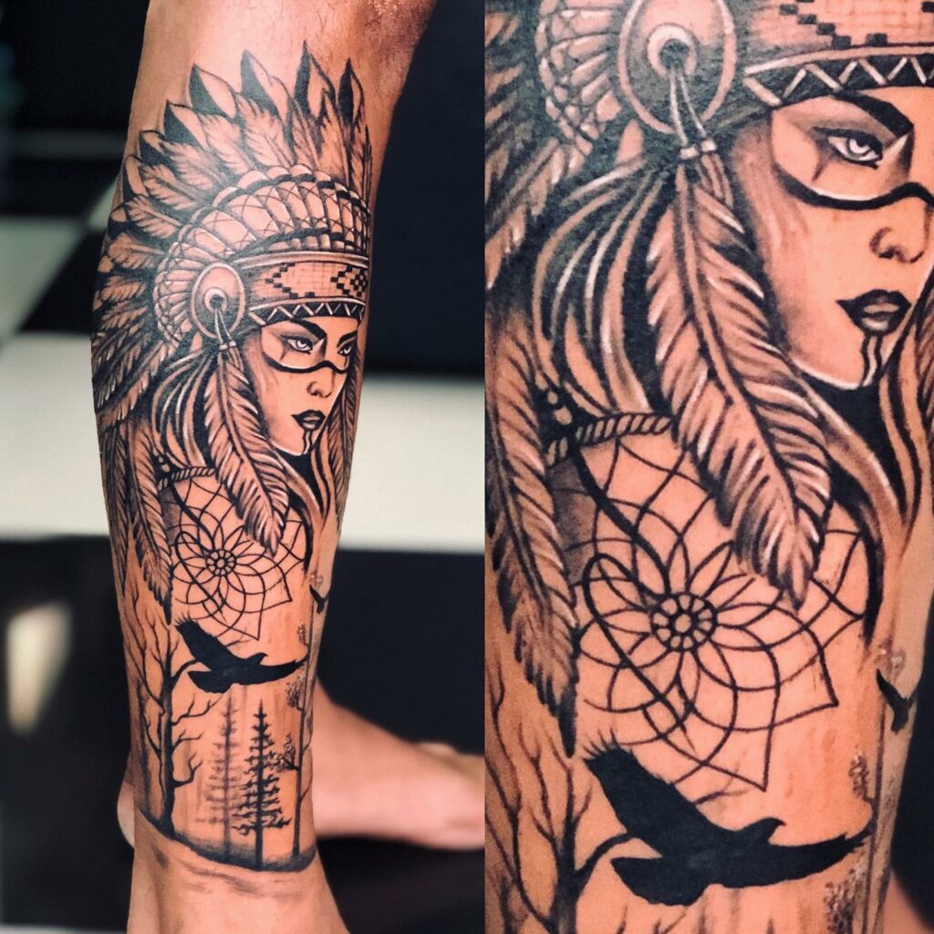 11+ Texas Sleeve Tattoo Ideas That Will Blow Your Mind! 18 Red Indian Tattoos