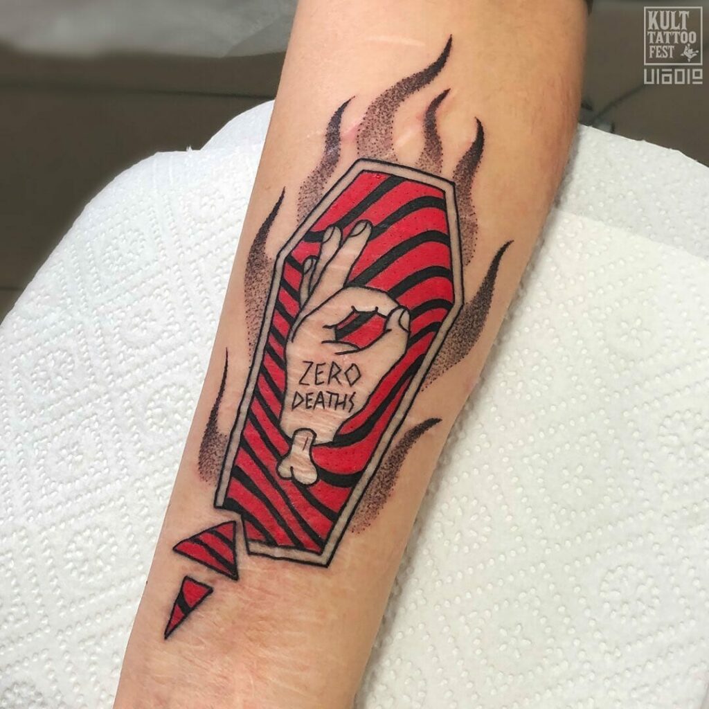 16+ Pewdiepie Tattoo Designs You Need To See! 12 Red Ink Pewdiepie Arm Tattoos