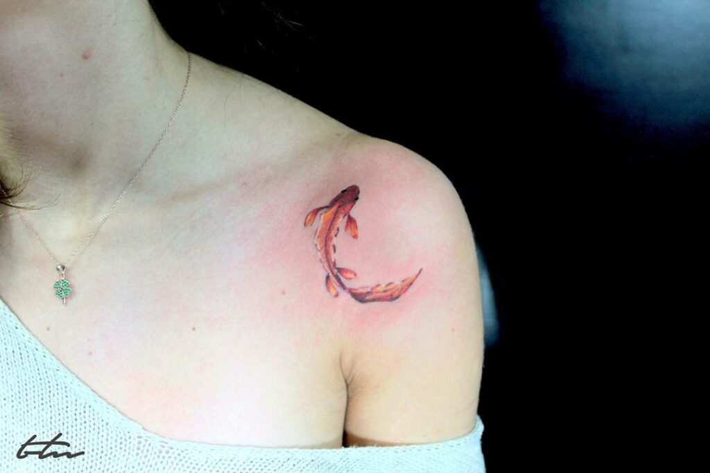 10+ Feminine Small Koi Fish Tattoo Ideas That Will Blow Your Mind! 17 Red Koi Fish Tattoo