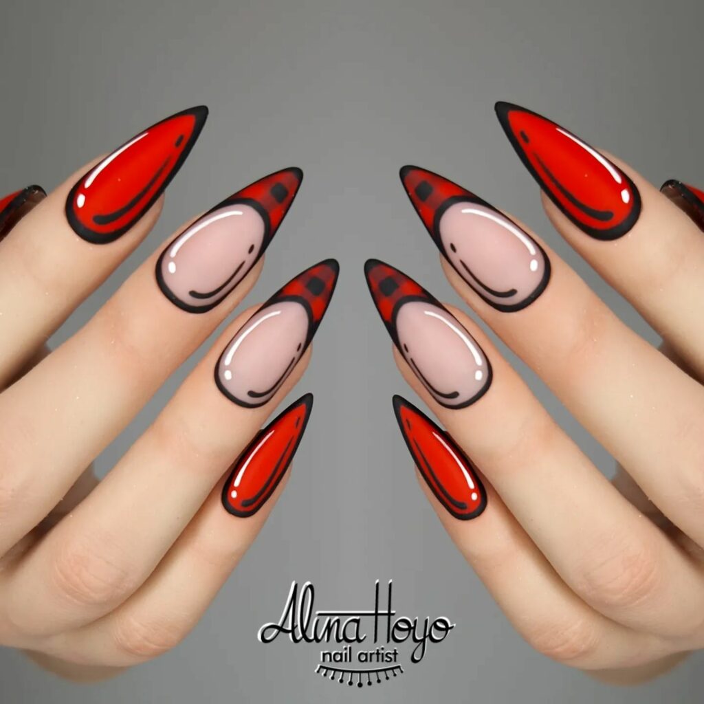 44 Latest Pop Art Nail Designs To Try In 2024! 44 Red Stiletto Pop Art Nails
