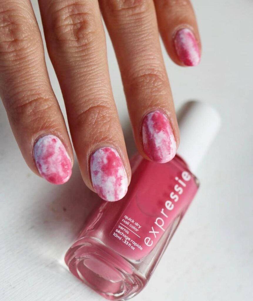 Get Artsy with 25 Tie-Dye Nail Designs in 2024 18 Bold and Fiery Red Tie-Dye Nails