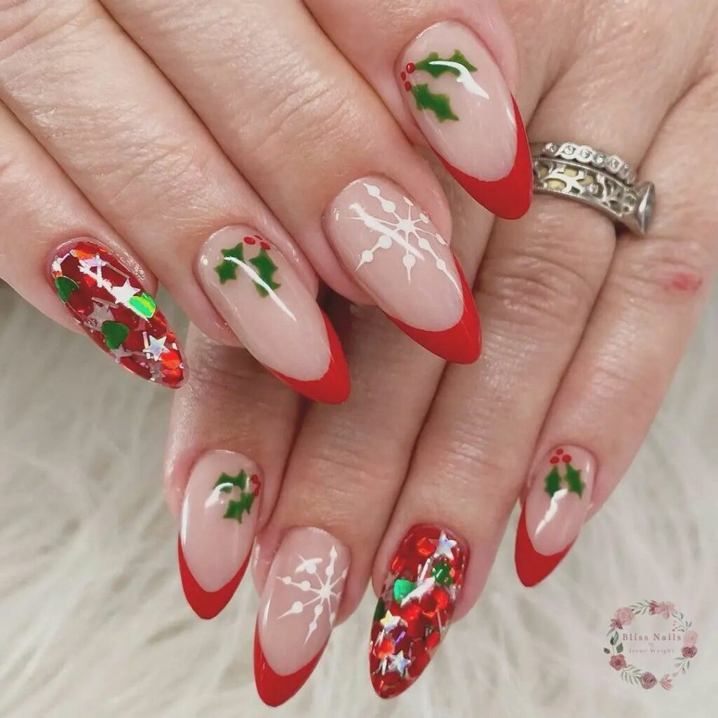 Get Festive with 20 Red And Green Christmas Nail Ideas in 2024 10
