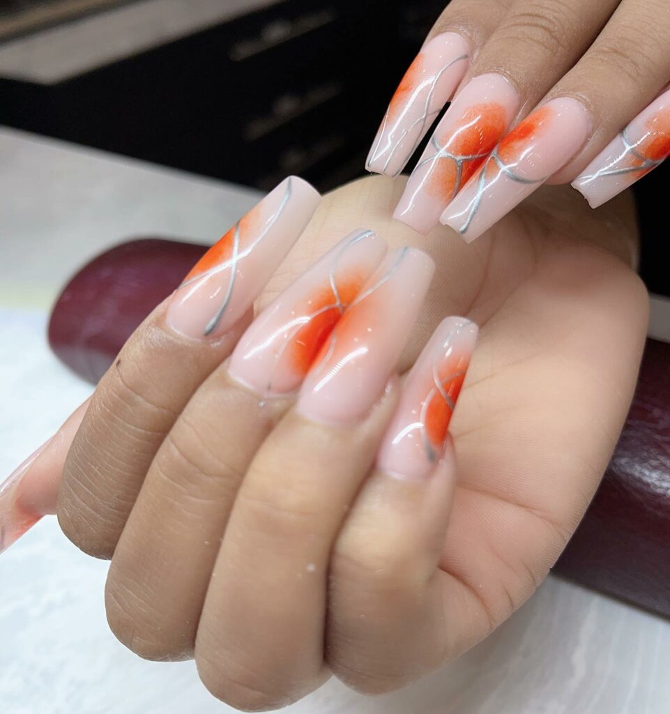 Get Graceful with 30 Ballerina Nail Designs for 2024 33 Reds and Oranges
