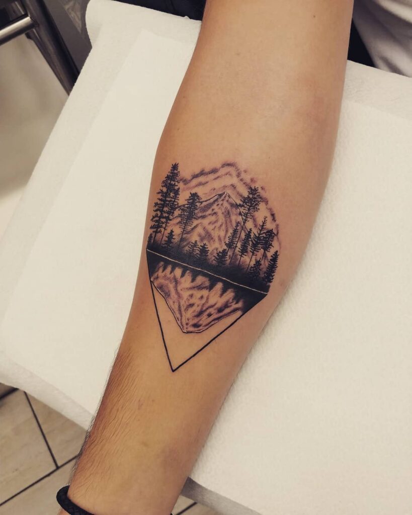 13+ Mountains Tattoos Ideas To Inspire You! 20 Reflective Mountain Tattoos