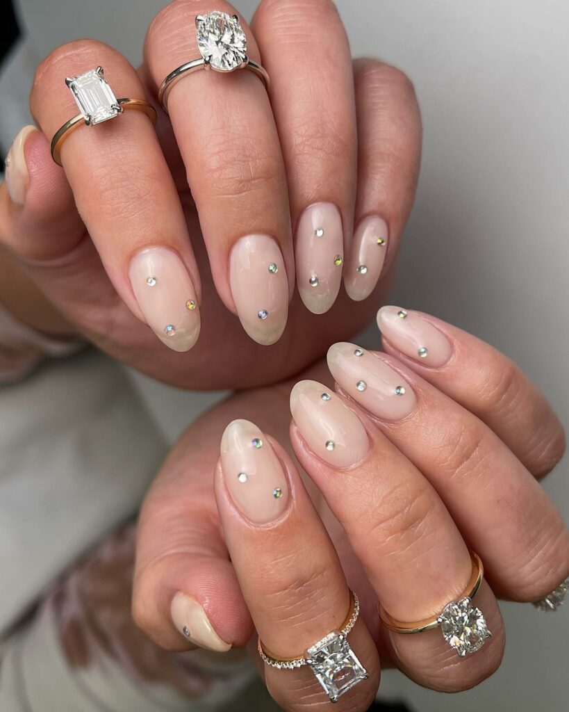 Get Inspired by 29 Stunning Diamond Nail Designs for 2024 10 Regal Gemstone Manicure