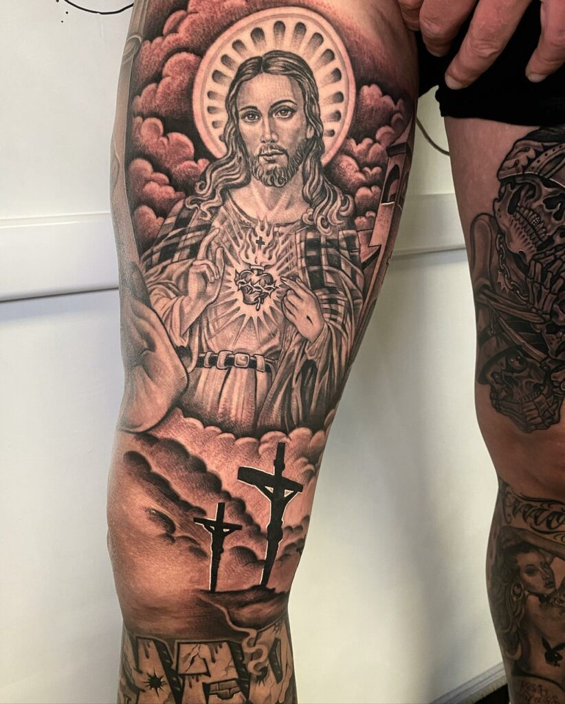 10+ Chicano Tattoo Lettering Ideas That Will Blow Your Mind 14 Religious Jesus Chicano Tattoo