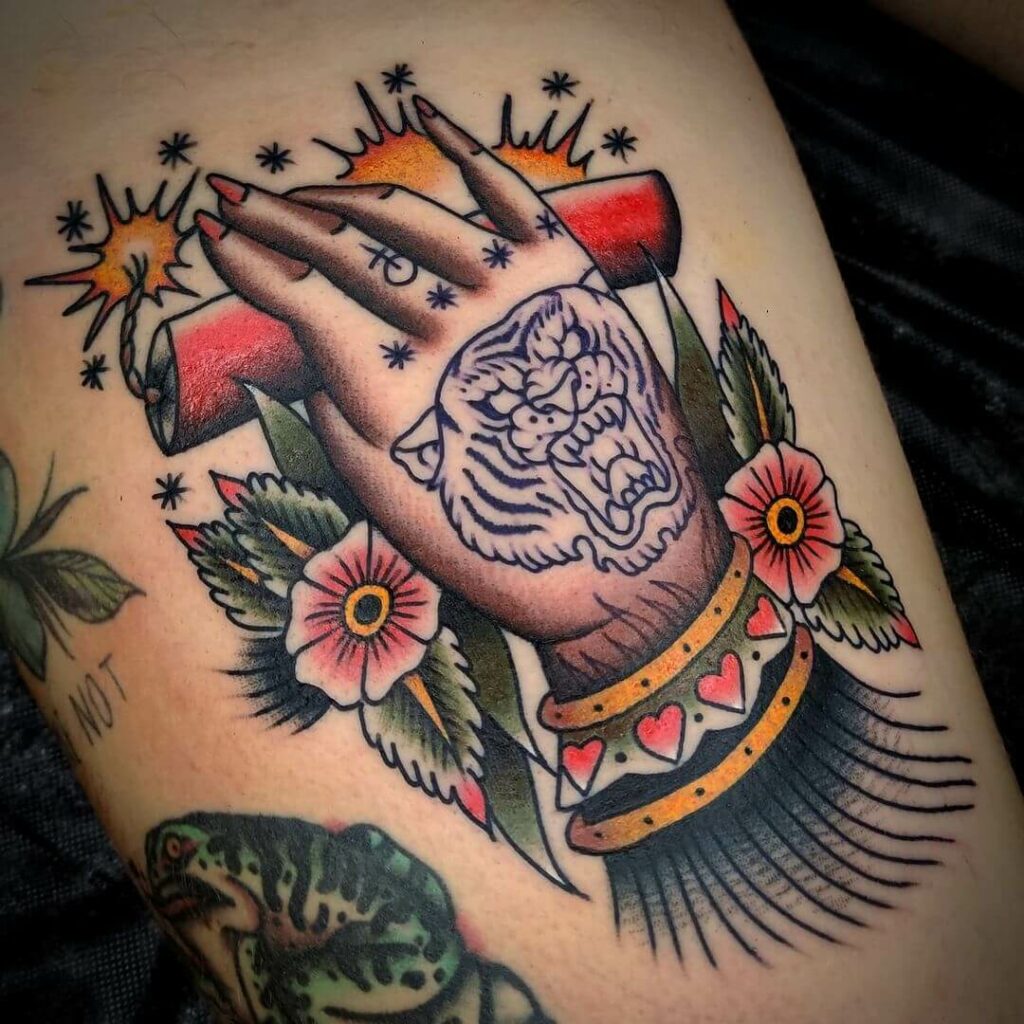 12+ Dynamite Tattoo Ideas To Inspire You! 12 Retro Flowers Dynamite Tattoo