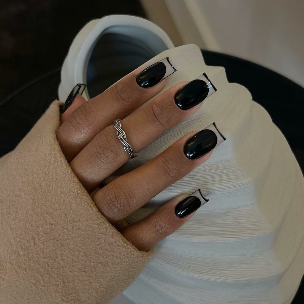 49 Latest Thanksgiving Nail Designs For 2024 19 Reverse Black French