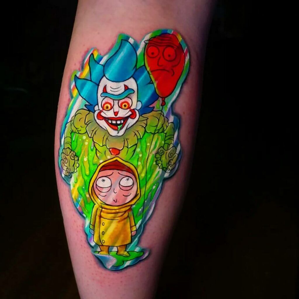 11+ Holographic Tattoo Ideas That Will Blow Your Mind! 17 Rick and Morty Holographic Tattoo