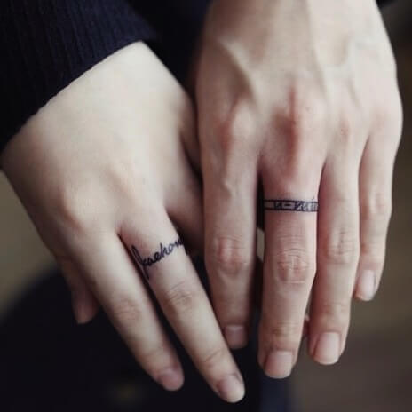 12+ Initial Tattoo On Finger Ideas To Inspire You! 18 Ring Initial Tattoo on Finger for Him and Her