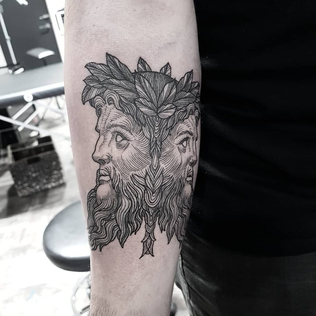 12+ Roman God Tattoo Ideas To Inspire You! 11 Roman God Janus Tattoo