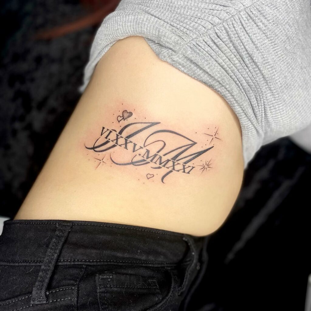 11+ Roman Numerals Chest Tattoo Ideas That Will Blow Your Mind! 17 Roman Numeral Side Chest Tattoo