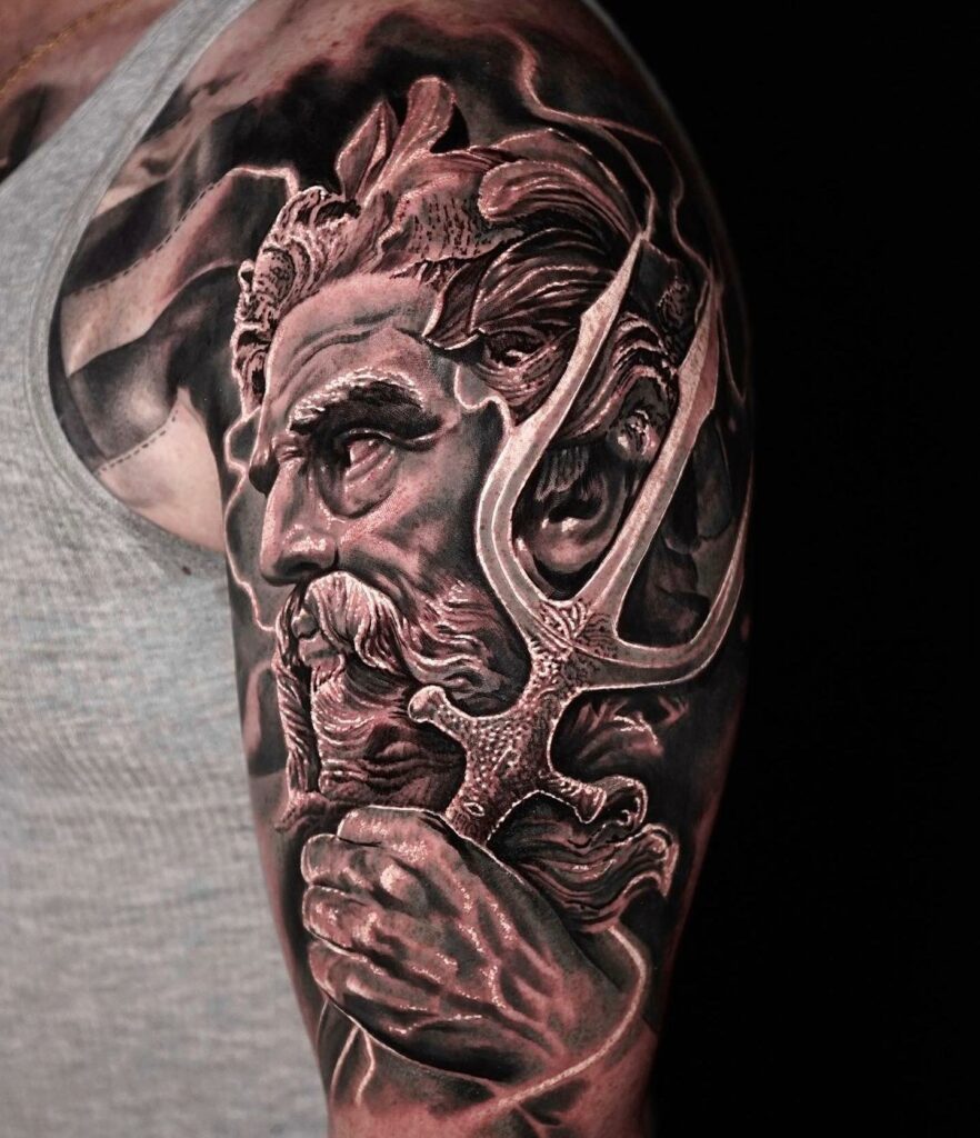 12+ Roman God Tattoo Ideas To Inspire You! 20 Roman Sea God Tattoo