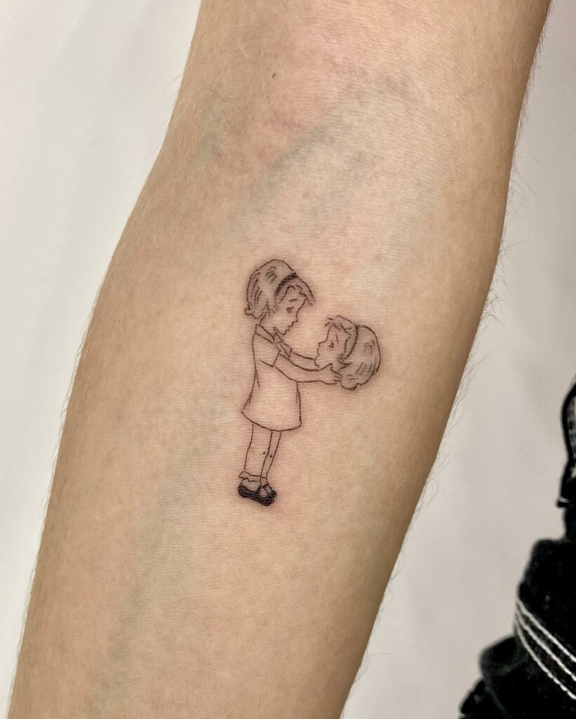 20+ Aged Fine Line Tattoos That Will Blow Your Mind 20 Romantic Couple Tattoos