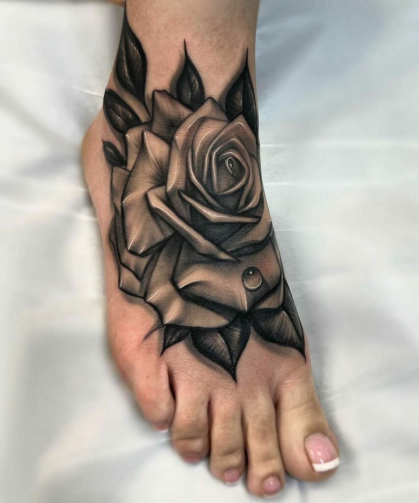 12+ Men Foot Tattoo Ideas That Will Blow Your Mind! 11 Rose Foot Tattoo Designs For Men