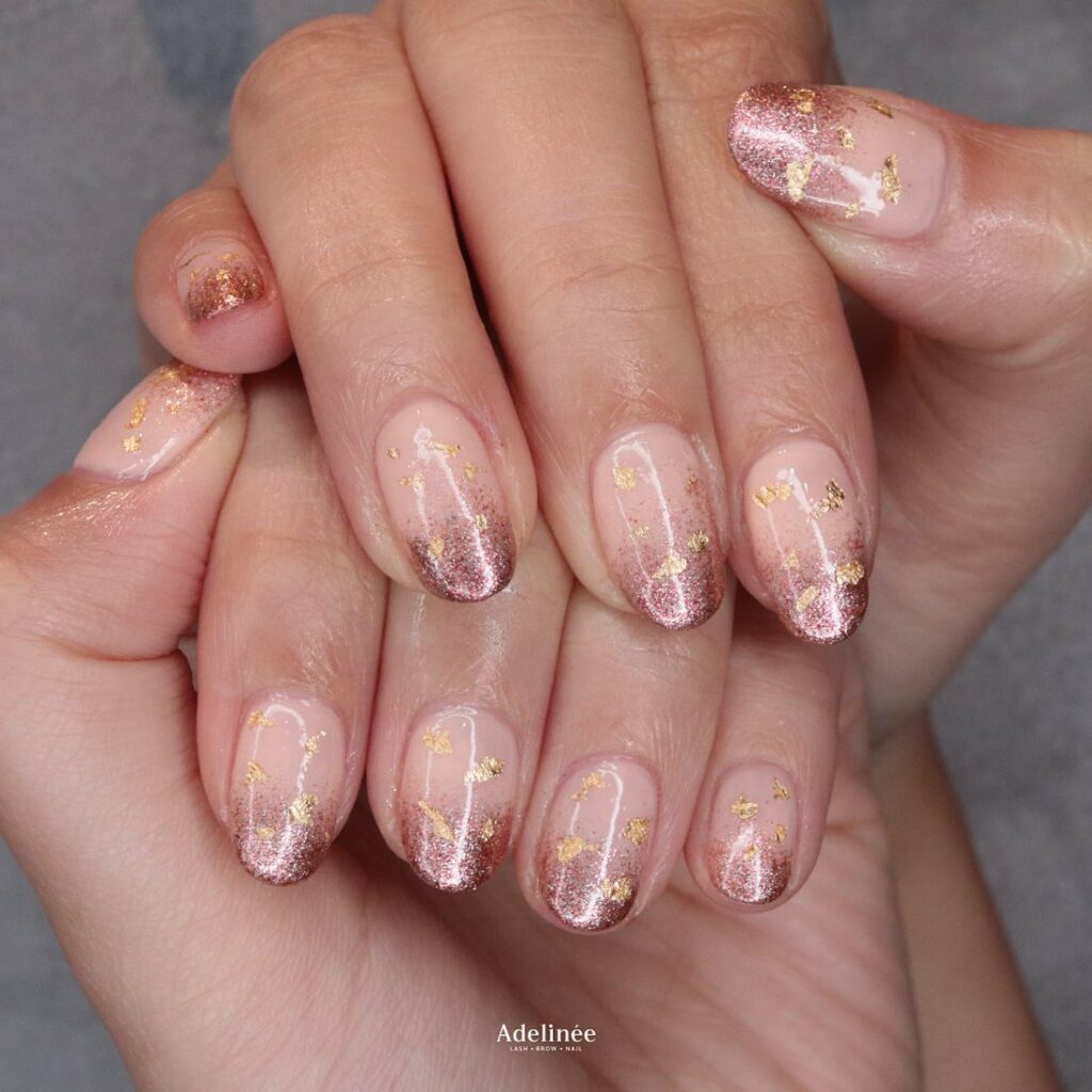 Charming Pink and White Ombre Nail Ideas for 2024 💗 33 Rose Gold Romance