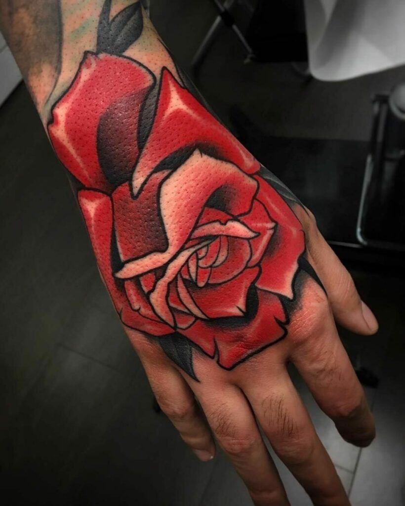 13+ Big Rose Tattoo Ideas That Will Blow Your Mind! 20 Rose Hand Tattoo