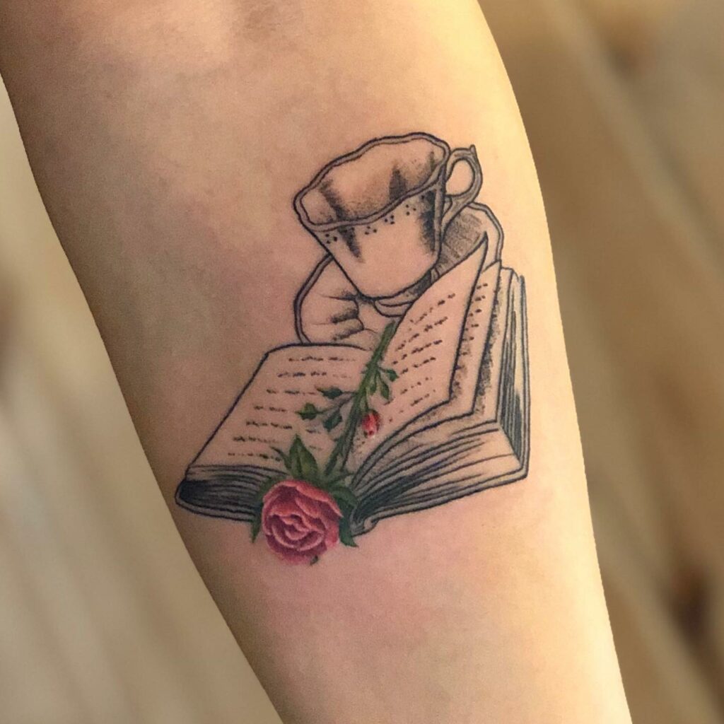10+ Tattoos of Patterns of Roses That Will Blow Your Mind! 13 Rose Tattoo Serving as a Bookmark