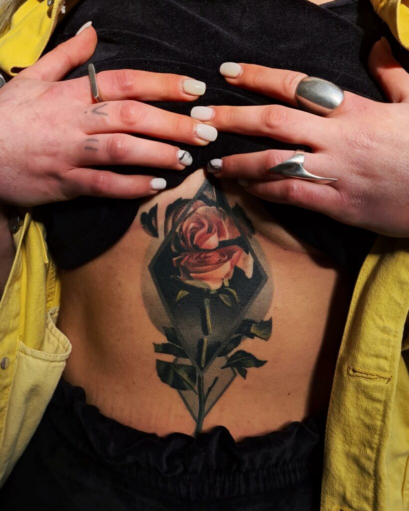 11+ Realistic Rose Tattoo Stencil Ideas That Will Blow Your Mind! 15 Rose Tattoo Stencil For Ribs