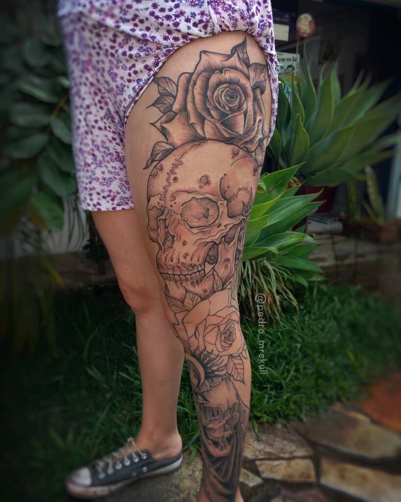 11+ Skull Drawing Tattoo Ideas That Will Blow Your Mind! 13 Rose and Skull Tattoo