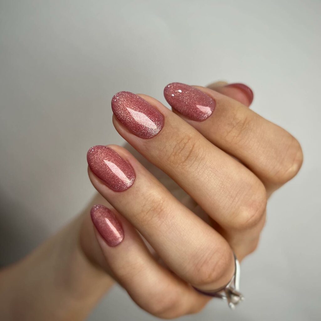 25 LATEST VELVET NAIL DESIGNS TO TRY IN JANUARY 2024! 18 Vintage Rosy Pink Velvet Nails
