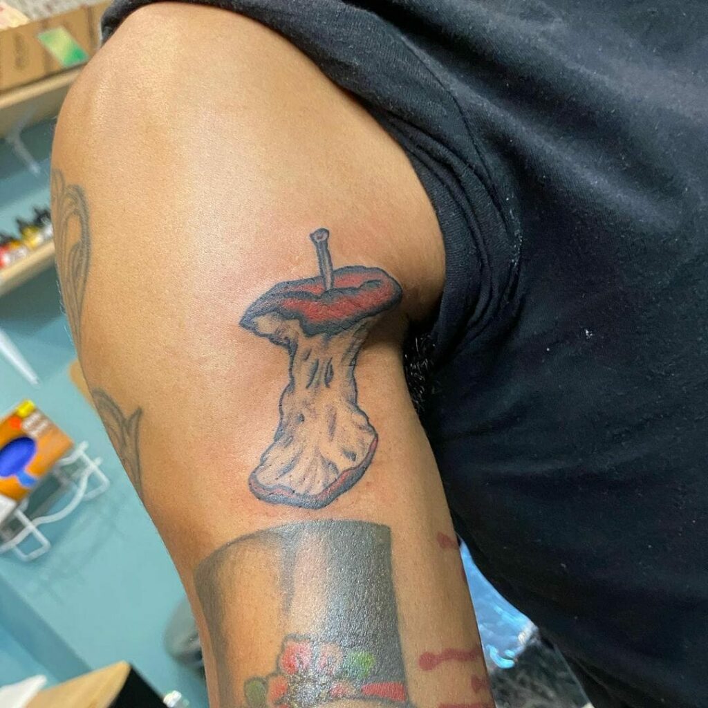 11+ Bad Apple Tattoo Ideas You'll Have To See To Believe! 12 Rotten Bad Apple Tattoo Designs