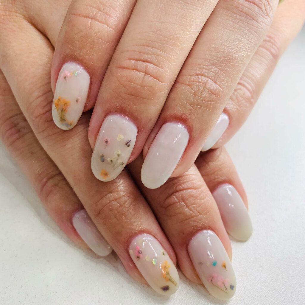 Relax with 20 Milk Bath Nail Designs in 2024 26 Soft Rounded Milk Bath Nails