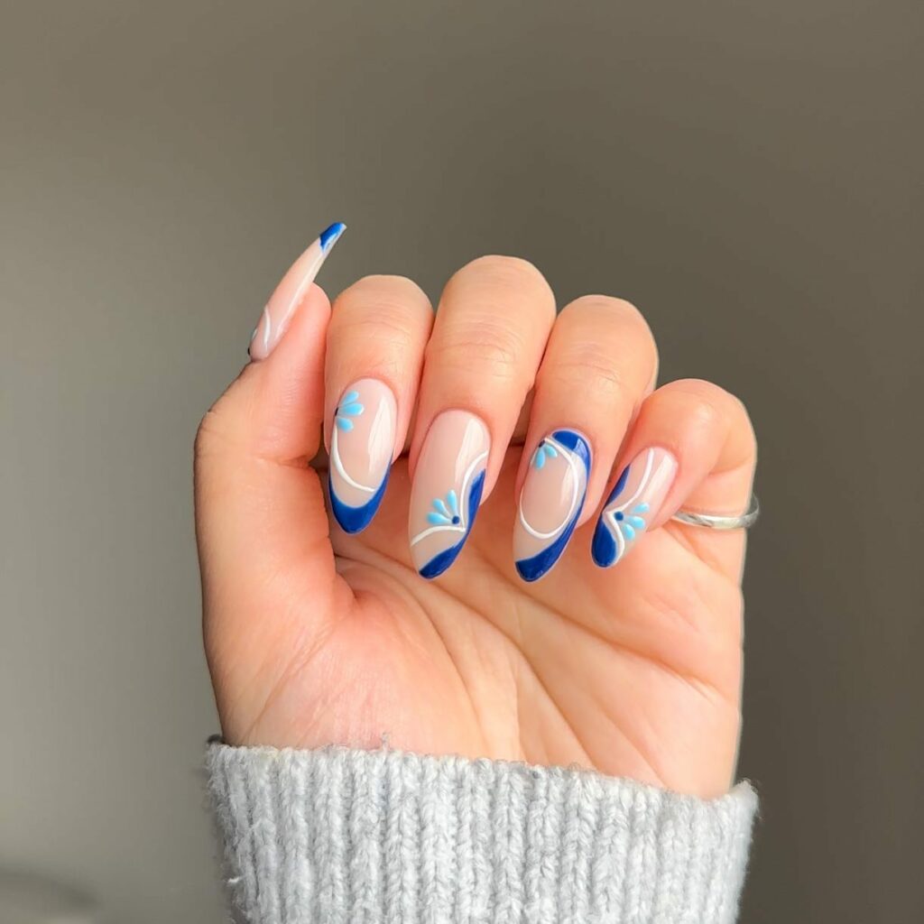 22 Latest Preppy Nail Ideas To Try In 2024! 34 Regal Royal Blue Preppy Nails