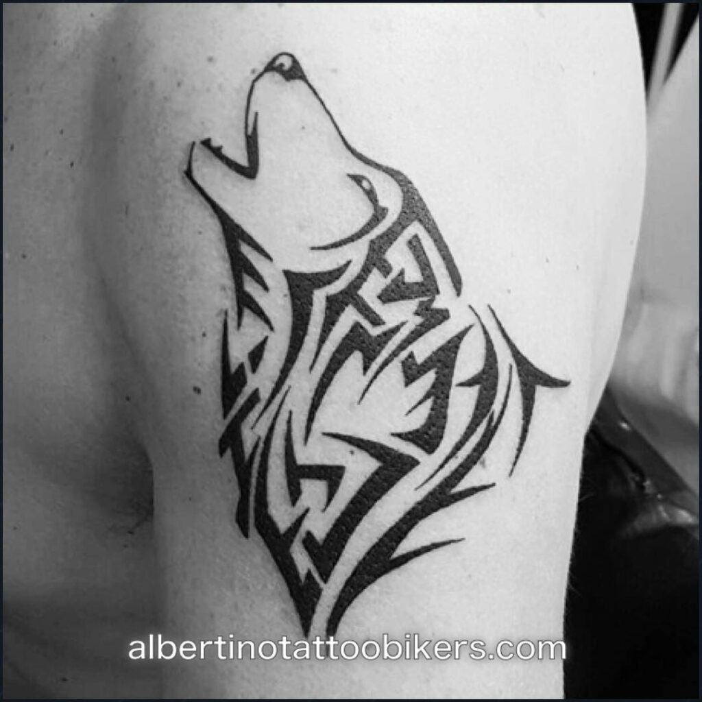 11+ Simple Tribal Wolf Tattoo Ideas That Will Blow Your Mind! 16 Runes Small Wolf Tattoo