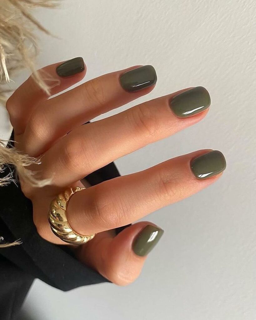 Fall in Love with 57 Short Fall Nail Designs in 2024 28 Sage Green Short Fall Nails