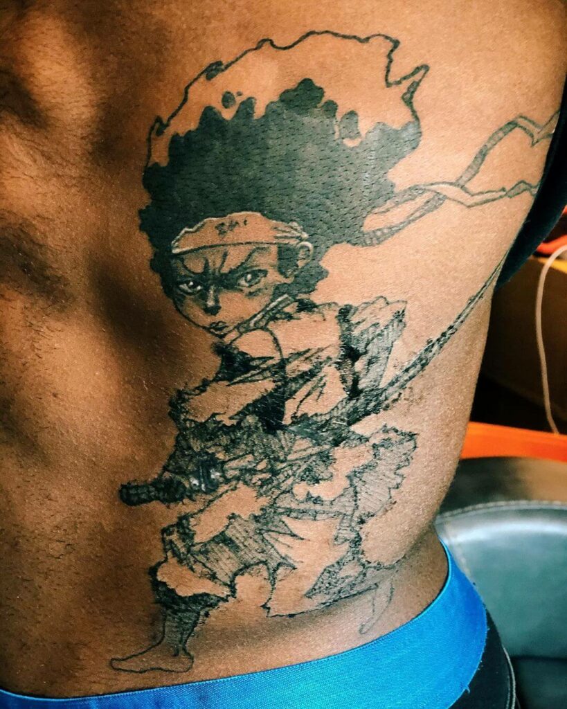 10+ Boondocks Tattoo Ideas That Will Blow Your Mind! 19 Samurai Style Huey The Boondocks Tattoo