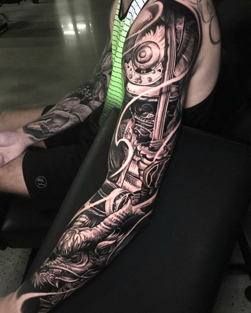 11 Latest Arm Sleeve Tattoos To Inspire You In 2024! 19 Samurai Tattoo Ideas For Men And Women