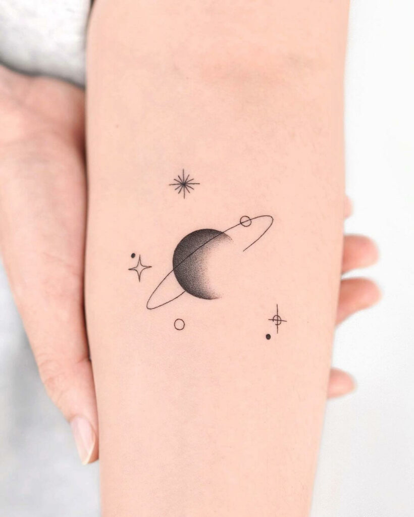 12+ Minimalist Star Tattoo Ideas To Inspire You! 15 Saturn And Star Tattoo