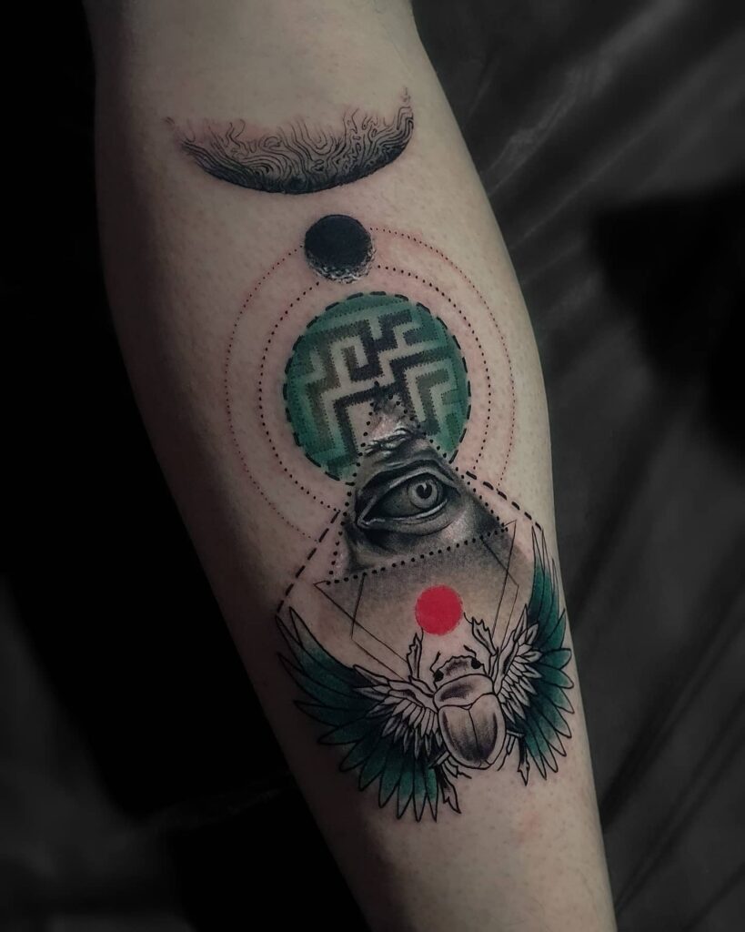 11+ Eye Tattoo On Arm Ideas That Will Blow Your Mind! 17 Scarab Tattoo Design