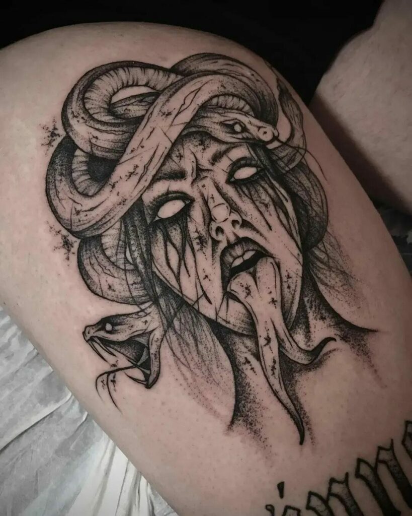 11+ Medusa Thigh Tattoo Ideas That Will Blow Your Mind! 18 Scary Medusa Tattoo
