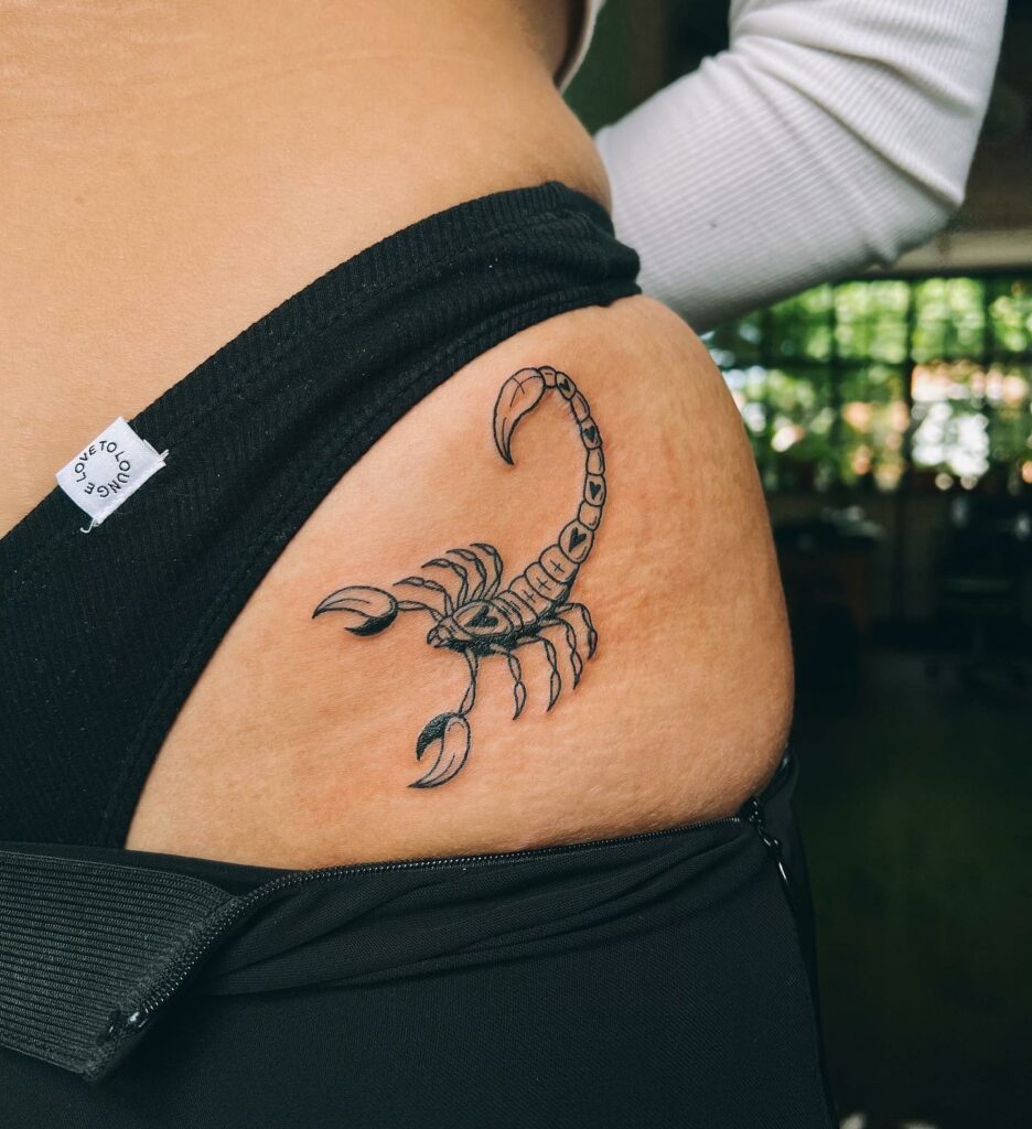 10+ Front Hip Tattoo Ideas That Will Blow Your Mind! 12 Scorpion Front Hip Tattoo