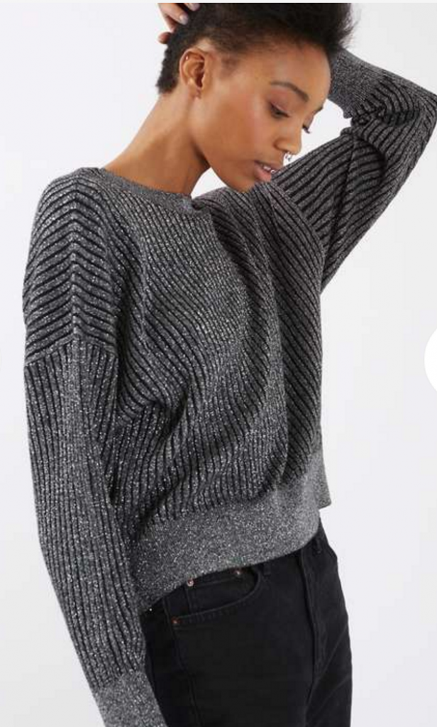 10 Easy Ways to Dress Down a Dress 23 Metallic V Back Batwing Jumper £39