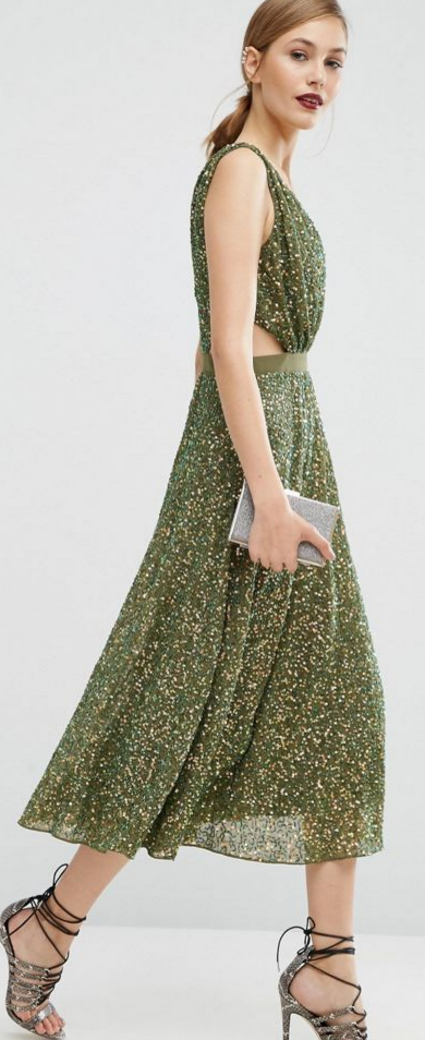 ASOS Embellished Side Cut Out Midi Dress £85 ASOS Embellished Side Cut Out Midi Dress £85