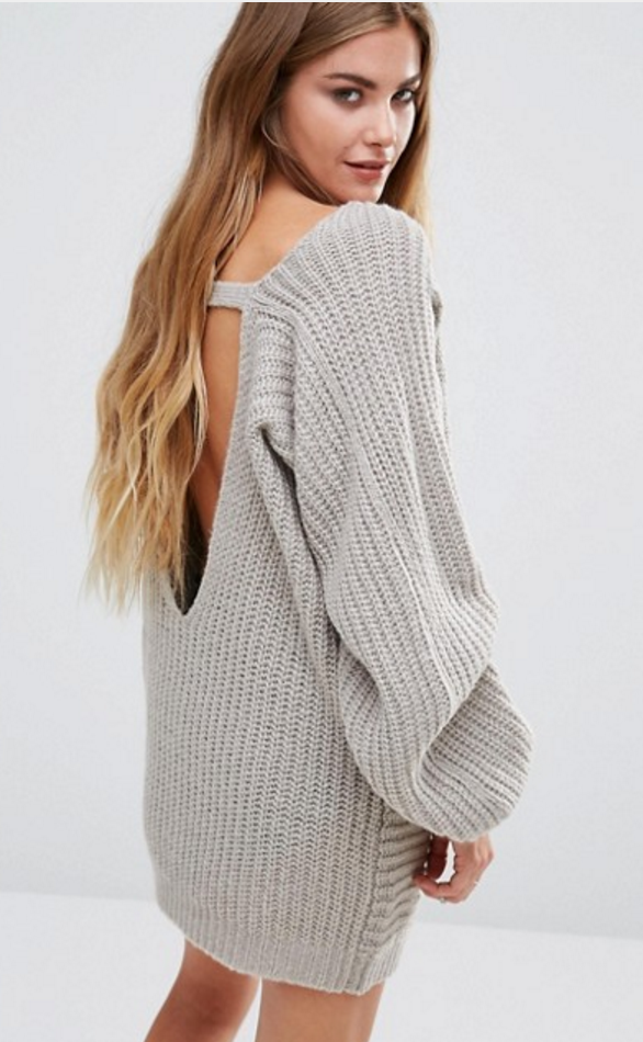 Glamorous Oversized Knit With V Back £45