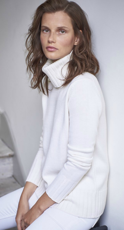 Cashmere Mix Wide Ribbed Roll Neck Jumper £129.00 Cashmere Mix Wide Ribbed Roll Neck Jumper £129.00