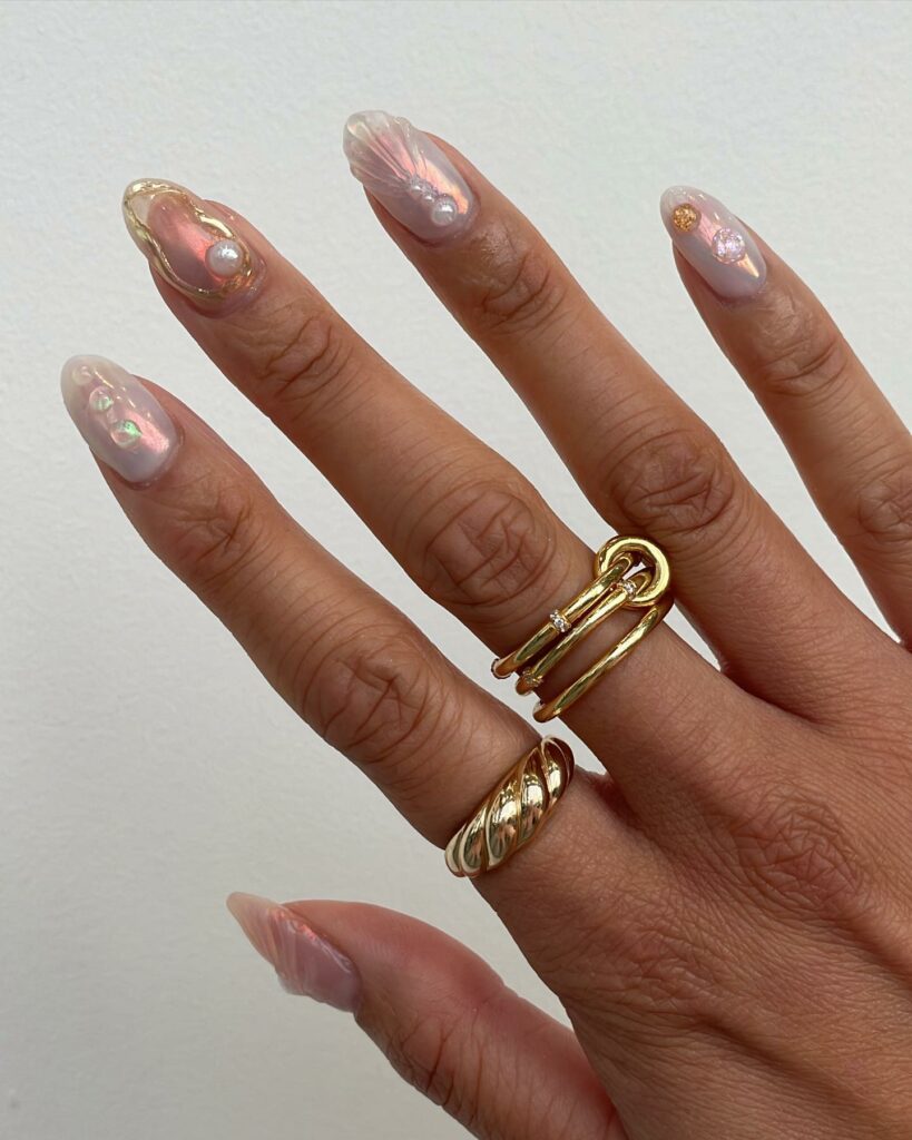 17 Latest Mermaid Nail Designs You Need To Try In 2024! 19 Luxurious Sculpted Pearl Mermaid Nails