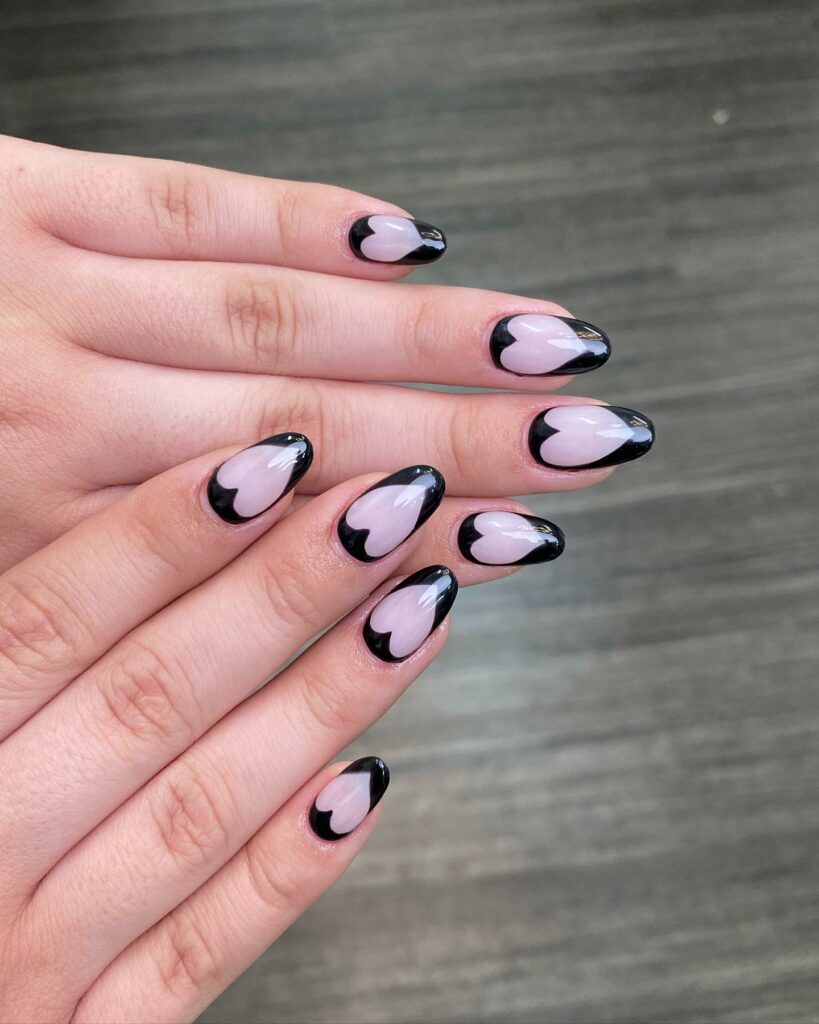 22 Latest Short Black French Tip Nail Ideas To Try In 2024! 28 Sculpted Short Black French Nails with a Curvaceous Flair